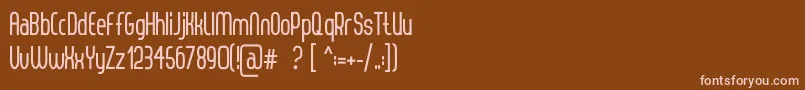 ThorupSansBold Font – Pink Fonts on Brown Background