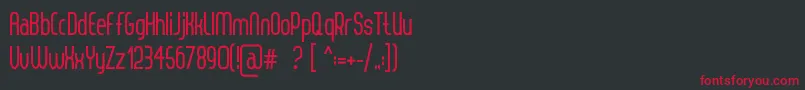 ThorupSansBold Font – Red Fonts on Black Background