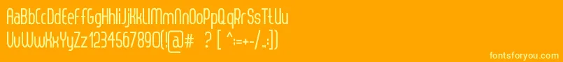 ThorupSansBold Font – Yellow Fonts on Orange Background