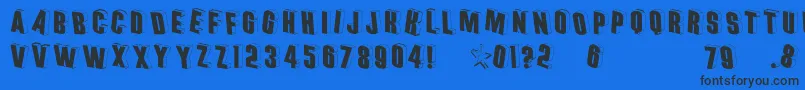 Threedimensional Font – Black Fonts on Blue Background