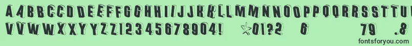 Threedimensional Font – Black Fonts on Green Background