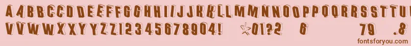 Threedimensional Font – Brown Fonts on Pink Background