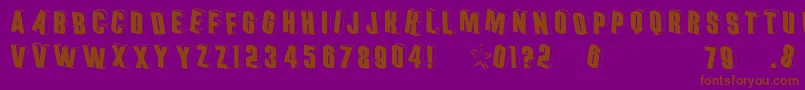 Threedimensional Font – Brown Fonts on Purple Background