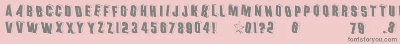 Threedimensional Font – Gray Fonts on Pink Background