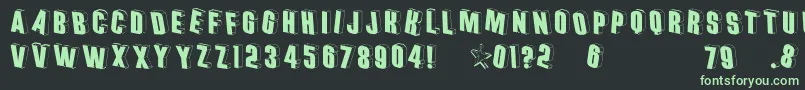 Threedimensional Font – Green Fonts on Black Background