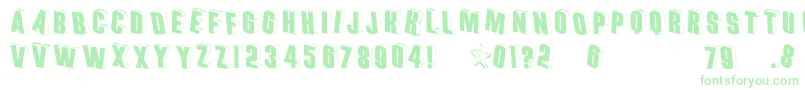 Threedimensional Font – Green Fonts on White Background