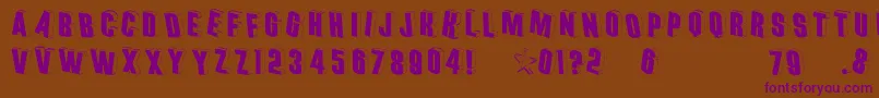 Threedimensional Font – Purple Fonts on Brown Background