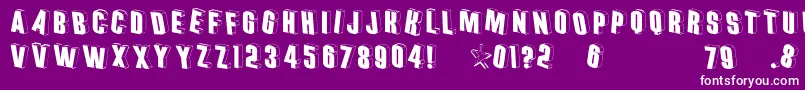 Threedimensional Font – White Fonts on Purple Background