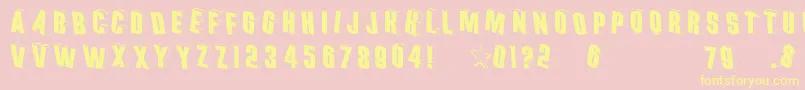 Threedimensional Font – Yellow Fonts on Pink Background