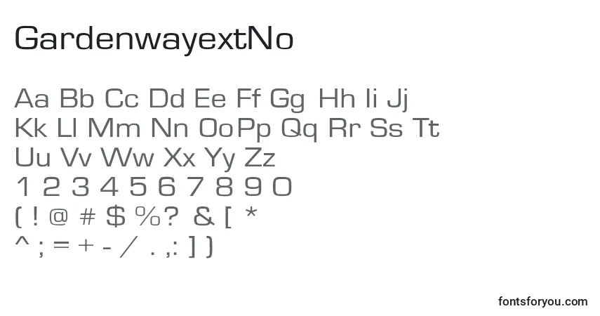 GardenwayextNoフォント–アルファベット、数字、特殊文字