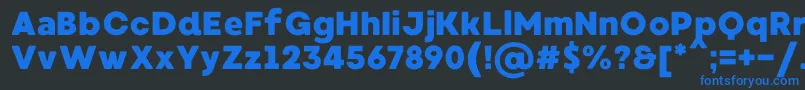 フォントMadeWaffleSoftPersonalUse – 黒い背景に青い文字