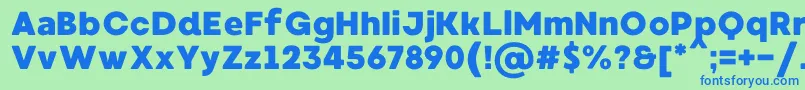 Шрифт MadeWaffleSoftPersonalUse – синие шрифты на зелёном фоне