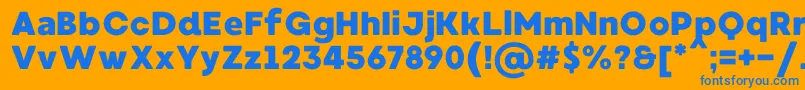 フォントMadeWaffleSoftPersonalUse – オレンジの背景に青い文字