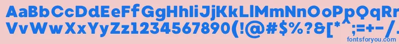 フォントMadeWaffleSoftPersonalUse – ピンクの背景に青い文字