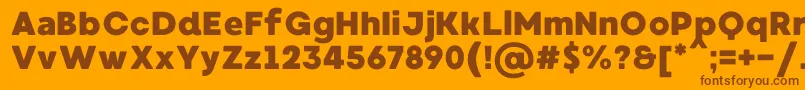 MadeWaffleSoftPersonalUse Font – Brown Fonts on Orange Background