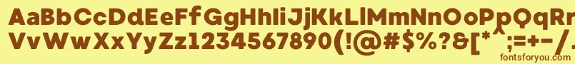 MadeWaffleSoftPersonalUse Font – Brown Fonts on Yellow Background