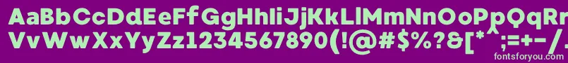 MadeWaffleSoftPersonalUse Font – Green Fonts on Purple Background