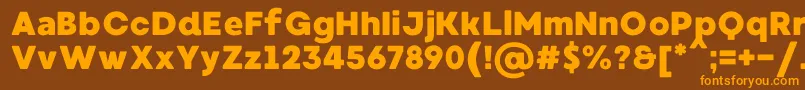 MadeWaffleSoftPersonalUse Font – Orange Fonts on Brown Background