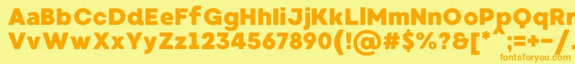 MadeWaffleSoftPersonalUse Font – Orange Fonts on Yellow Background