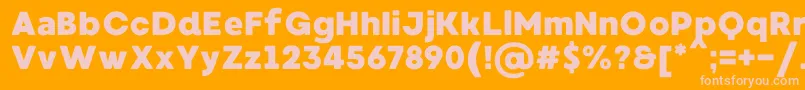 MadeWaffleSoftPersonalUse-Schriftart – Rosa Schriften auf orangefarbenem Hintergrund