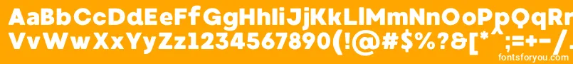 MadeWaffleSoftPersonalUse-Schriftart – Weiße Schriften auf orangefarbenem Hintergrund