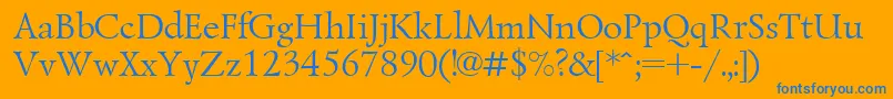 Lzr1 Font – Blue Fonts on Orange Background