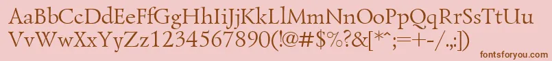 Lzr1 Font – Brown Fonts on Pink Background