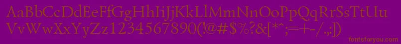 Lzr1 Font – Brown Fonts on Purple Background