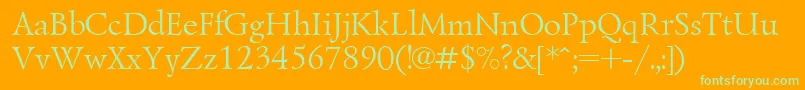 Lzr1 Font – Green Fonts on Orange Background