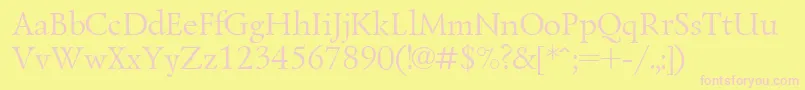 Lzr1 Font – Pink Fonts on Yellow Background