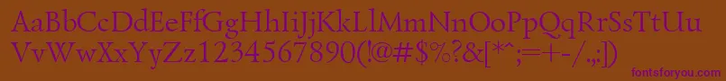 Lzr1 Font – Purple Fonts on Brown Background