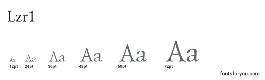 Размеры шрифта Lzr1