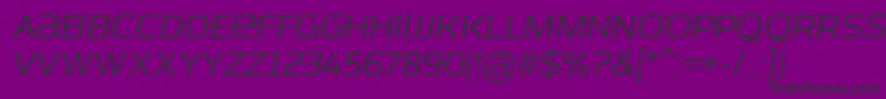 フォントAzoftSansItalic – 紫の背景に黒い文字