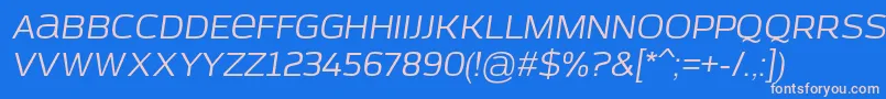 More about AzoftSansItalic Font AzoftSansItalic Font – Pink Fonts on Blue Background