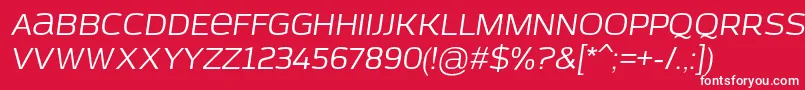 AzoftSansItalic Font – White Fonts on Red Background