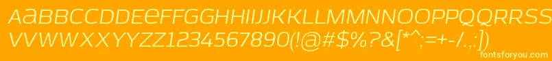 AzoftSansItalic Font – Yellow Fonts on Orange Background
