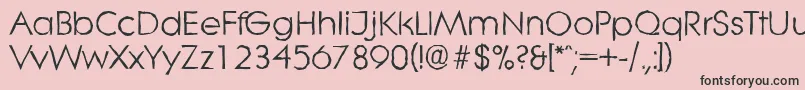 LiteraantiqueRegular Font – Black Fonts on Pink Background