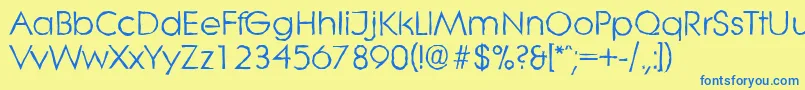 LiteraantiqueRegular Font – Blue Fonts on Yellow Background