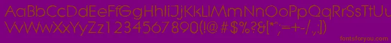 LiteraantiqueRegular Font – Brown Fonts on Purple Background