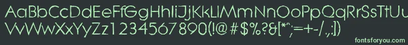 LiteraantiqueRegular Font – Green Fonts on Black Background