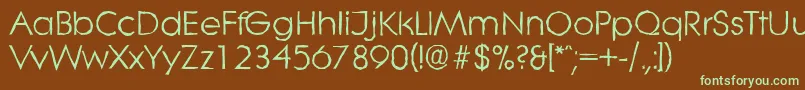 LiteraantiqueRegular Font – Green Fonts on Brown Background