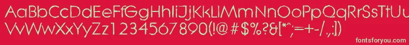 LiteraantiqueRegular Font – Green Fonts on Red Background