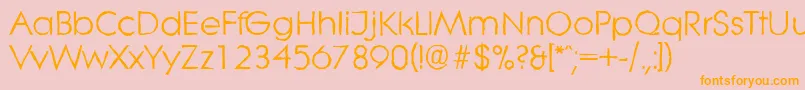 LiteraantiqueRegular-Schriftart – Orangefarbene Schriften auf rosa Hintergrund