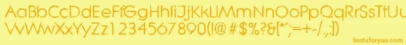 LiteraantiqueRegular Font – Orange Fonts on Yellow Background