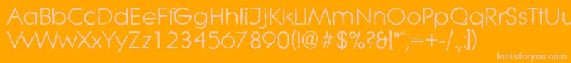 Więcej informacji o czcionce LiteraantiqueRegular Czcionka LiteraantiqueRegular – różowe czcionki na pomarańczowym tle