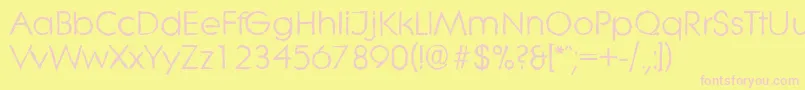 LiteraantiqueRegular Font – Pink Fonts on Yellow Background