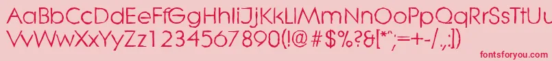 LiteraantiqueRegular-Schriftart – Rote Schriften auf rosa Hintergrund