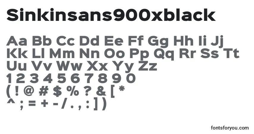 Шрифт Sinkinsans900xblack (60442) – алфавит, цифры, специальные символы