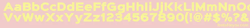 Sinkinsans900xblack Font – Yellow Fonts on Pink Background