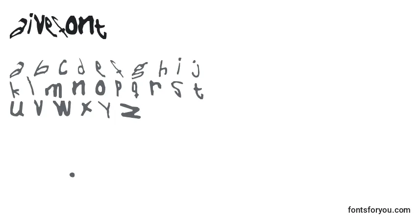 Schriftart Naivefont – Alphabet, Zahlen, spezielle Symbole